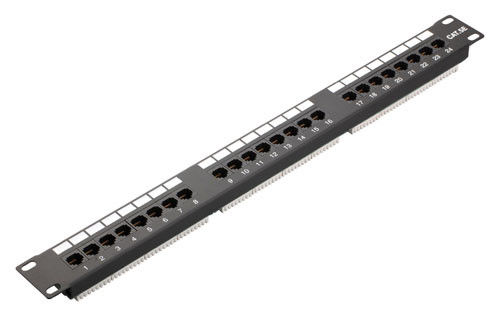 Cat5e UTP Hızlı Ethernet Ağ Yatay Yama Paneli 24 Port 1U 19 inç AMP Tyco Tipi IDC Tipi YH4009