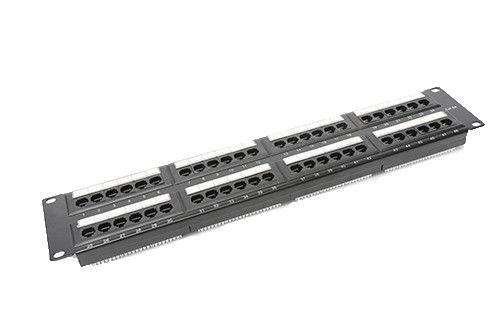 Cat6 UTP Ağ Patch Panel 48 port 2U AMP Ethernet Patch Panelleri 0.4 - 0.7mm İletken YH4016
