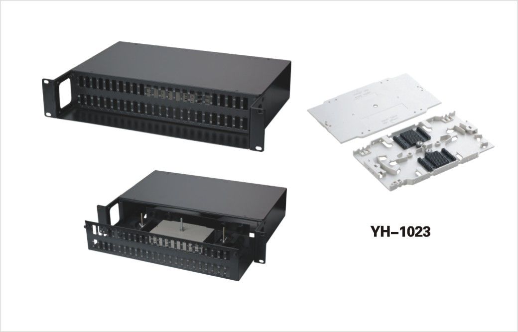 Telekom Ağı YH1013 için Dayanıklı Fiber Optik Patch Panel 48 Port 2U SC Dubleks Adaptörü